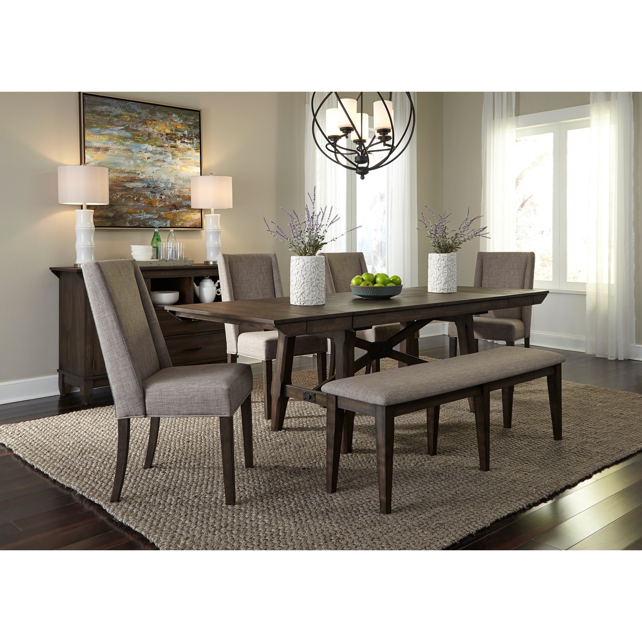 Bridge 6 outlet seater dining table